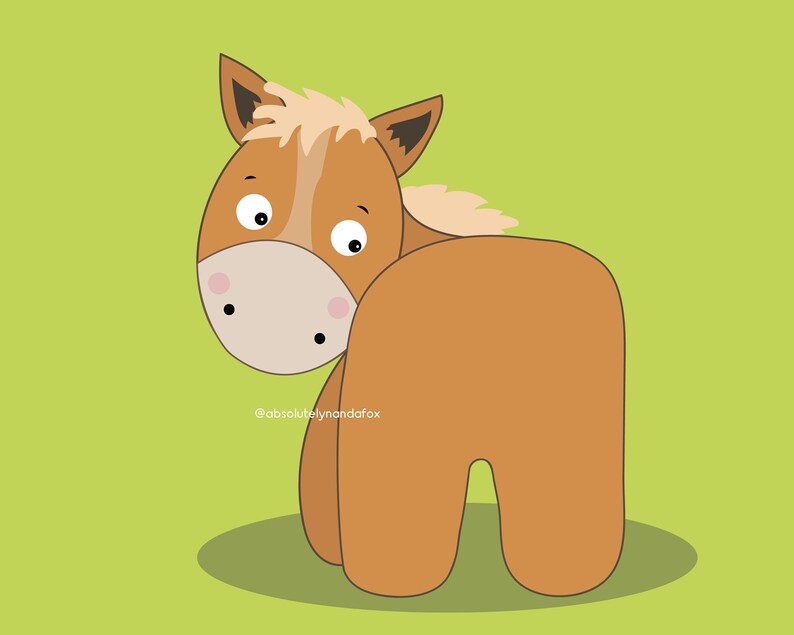 Pin the tail on the horse with background digital download Etsy