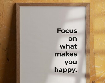 Arte de pared imprimible, Descargable, Citas, Mensajes positivos