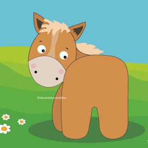 Pin the tail on the horse with background - digital download only - Print it yourself - tails included