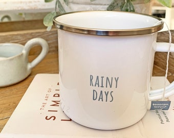 Autumn mug | Printed phrase mug | Rainy days phrase