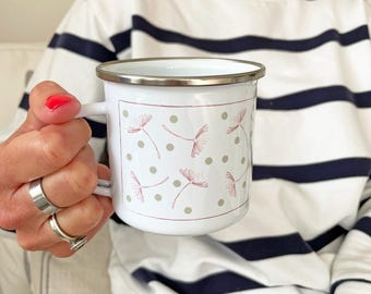 Pretty dandelion mug | Botanical print mug | Cottagecore kitchen accessories
