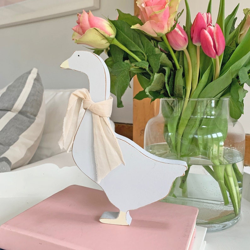 Home Accessories Wood Goose / Duck Kitchen Ornament Etsy