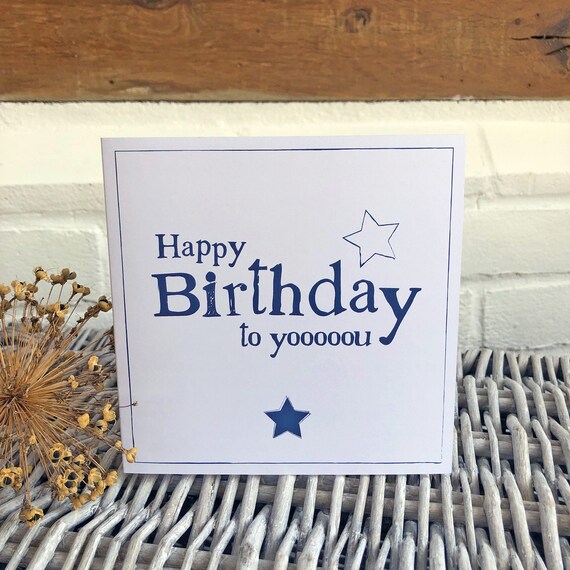 Happy Birthday To Yooooou Male Birthday Card Etsy