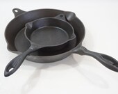 Cast Iron Frying Pans, Round Black Cast Cooking Pan, Cookware, Pans, Frying Pan, No 2 Pan, Tools of the Trade Basics, 2 Sizes