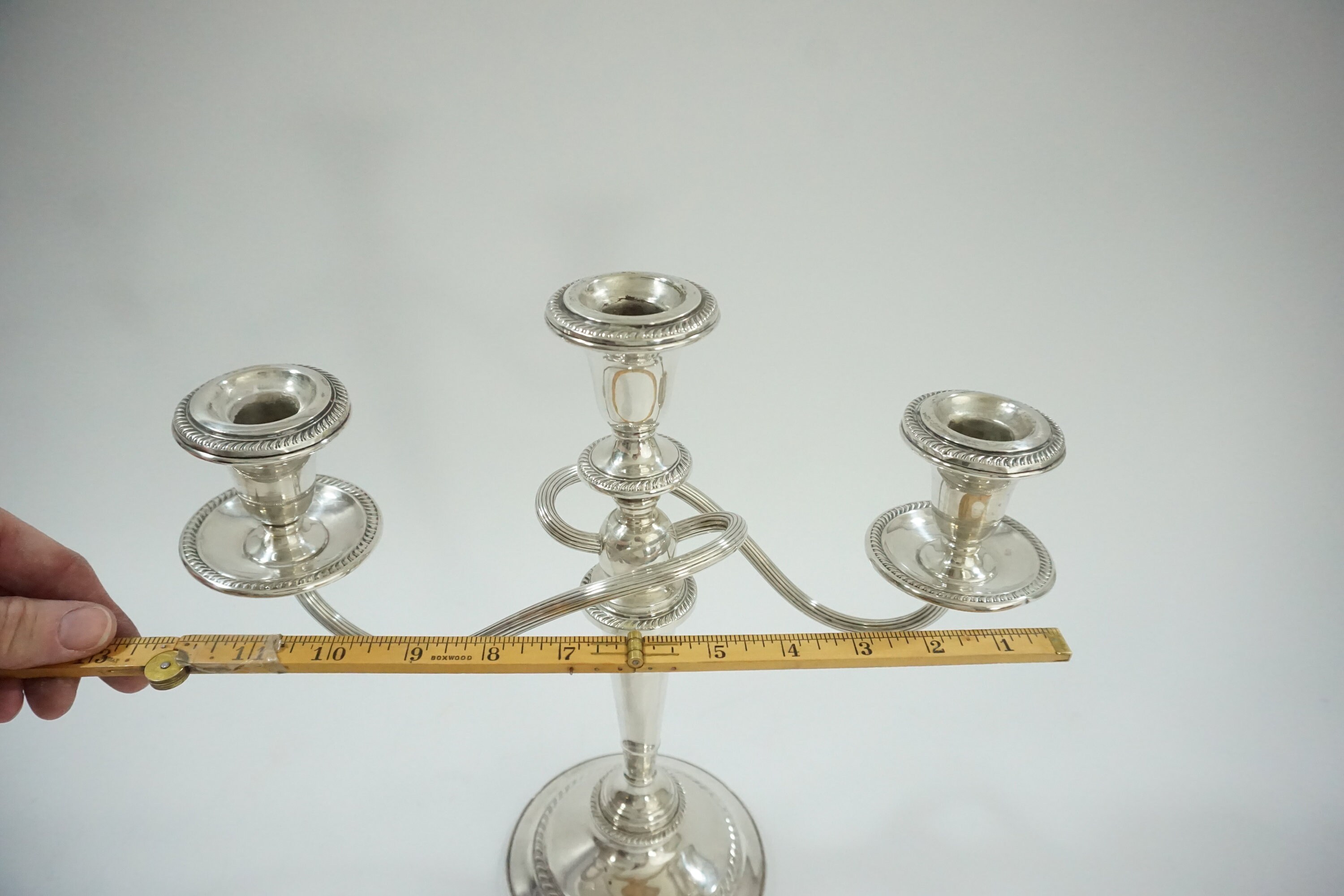 Holiday Entertaining Silver Free USA Ship Sterling Silver Candelabra Removable Branches 3 Branch Candelabra Hamilton Sterling 310