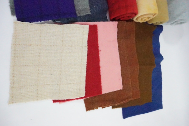 Wool Fabric Wool For Crafting Penny Rug Wool Craft Wool Free Ship Hand Dyed Wool Applique Wool Wool Samples For Hand Sewing