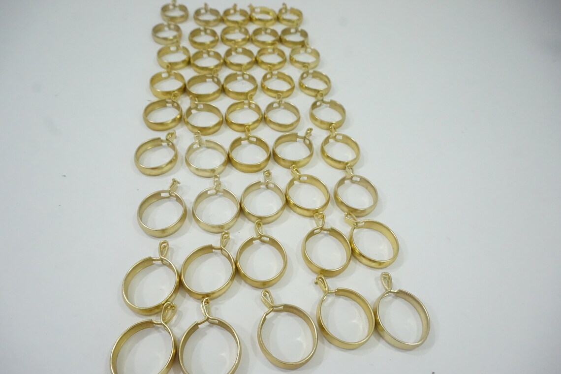 Curtain Rod Rings 45 Brass Curtain Rod Rings 1 Brass Etsy