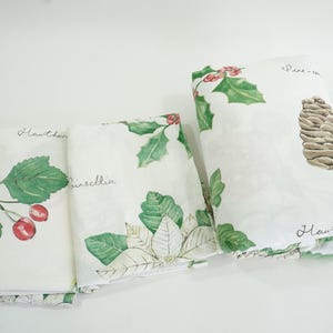 Pottery Barn Full Queen Bettbezug & 2 Euro Shams, Bettwäsche aus Bio-Baumwolle, Pottery Barn Bettwäsche, Vintage PB Bettwäsche Poinsetta Free USA Ship