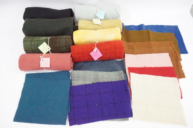 Wool Fabric Wool For Crafting Penny Rug Wool Craft Wool Free Ship Hand Dyed Wool Applique Wool Wool Samples For Hand Sewing