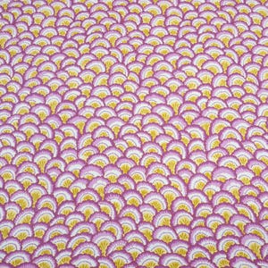 Brunschwig & Fils Fabric, Fan Fair, Pink Gold and White Cotton Fabric, Decorator Textiles, Curtain Shade Fabric, Sold BTY Free USA Ship