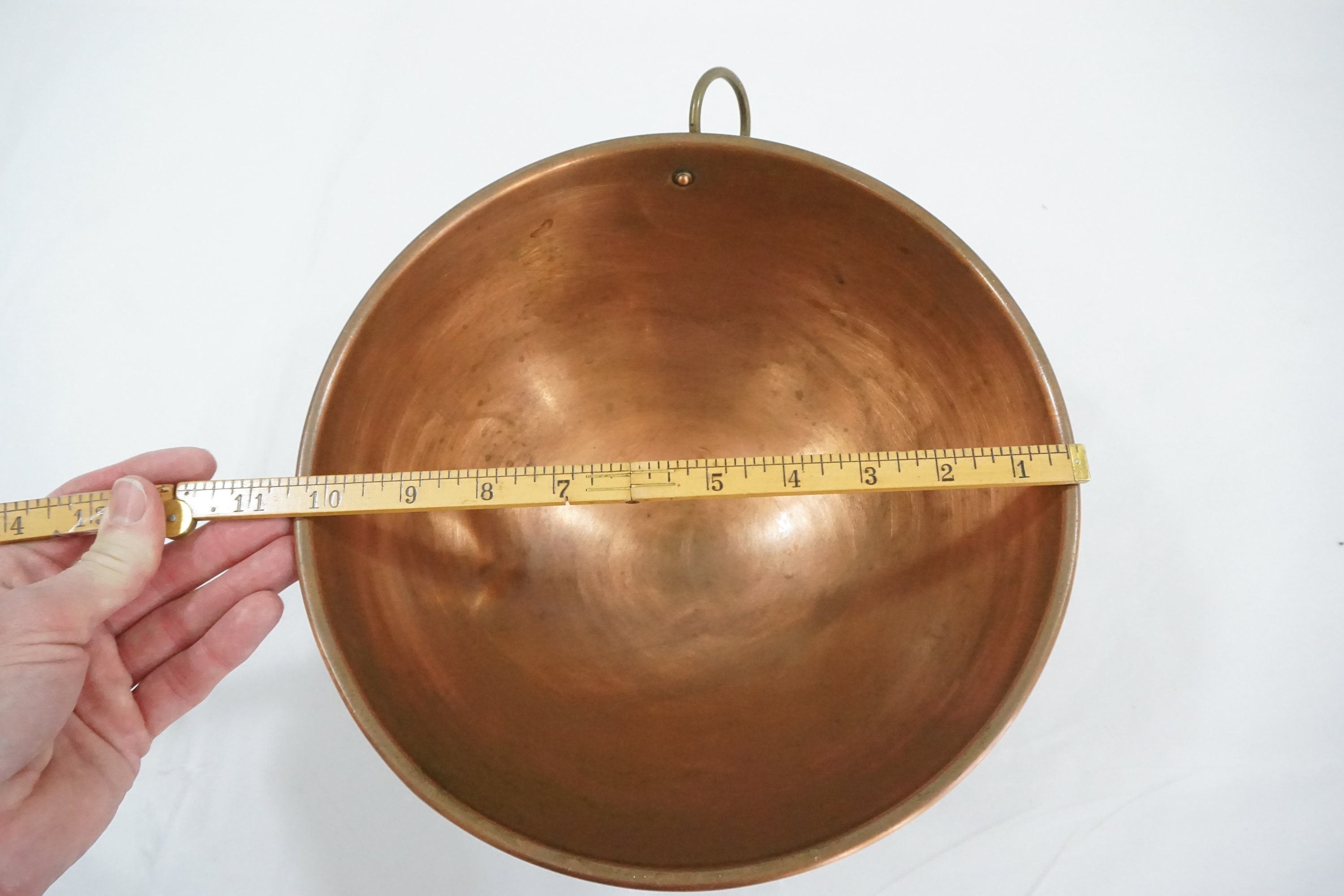 Copper Bowl Made in England Round Mixing Double Boiler Bowl Etsy