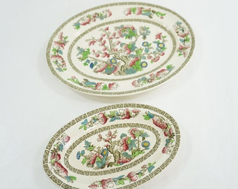 Indian Tree Antique China, Johnson Bros England,  Chinoiserie Dishes, Transferware, Brown Transfereware, Free USA Ship
