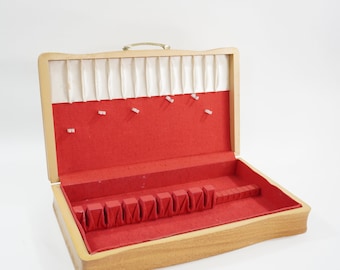 Flatware Chest, Silverware Box, Storage Cutlery Case, Silver Organizer 1950's-1960s Silverplate Storage Box, Cond Issues Free USA Ship