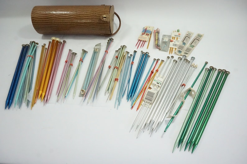 Crochet Hooks Plastic Wood Metal Knitting Needle LOT Free Ship Hero Boye Knitting Needles Big Lot of Vintage Bates