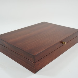 Flatware Chest, Silverware Box, Storage Cutlery Case, Silver Organizer, Mahogany, Wood, Eureka Div Reed & Barton Silver Chest Free USA Ship
