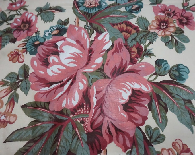 Chintz Floral Fabric A Sheppard Original Fabric Chintz DORSET - Etsy