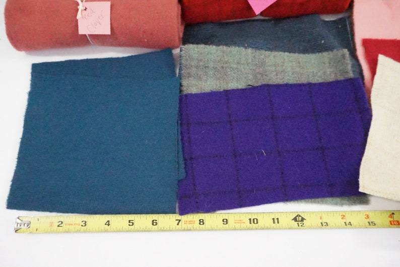 Wool Fabric Wool For Crafting Penny Rug Wool Craft Wool Free Ship Hand Dyed Wool Applique Wool Wool Samples For Hand Sewing