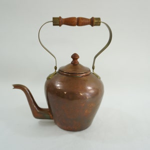 Copper Kettle, Handmade Copper Kettle, Vintage Copper Pot, Collectible Copper, Made by Jeweler, Free USA Ship
