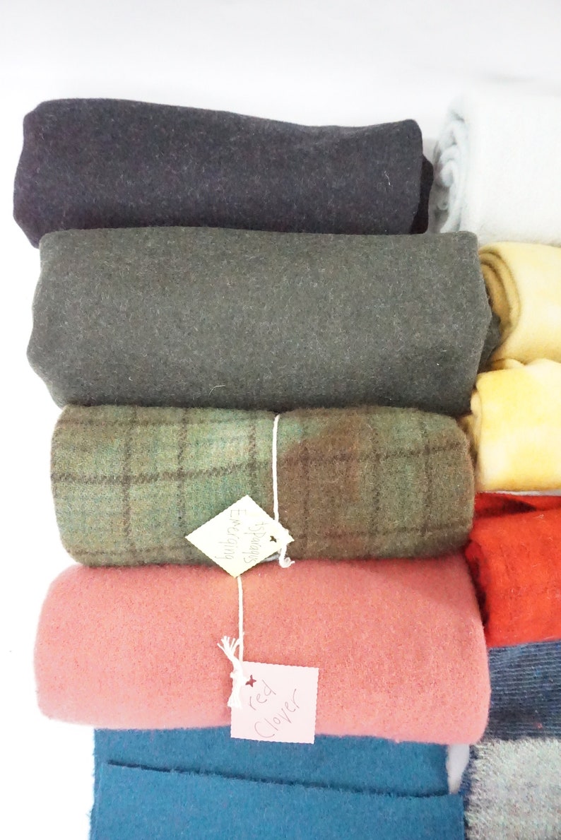 Wool Fabric Wool For Crafting Penny Rug Wool Craft Wool Free Ship Hand Dyed Wool Applique Wool Wool Samples For Hand Sewing