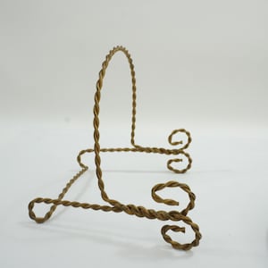 Plate Holder, Decorative Plate Stand, Twisted Metal Plate Bowl Stand, Dinner Dish Holder, Kitchen Cabinet Display Organizer, Free USA Ship