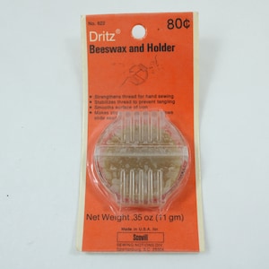 Notions, Dritz Beeswax and Holder, Sewing Notions, Sewing Supplies, Crafter Notions, MCM Sewing, Dress Making Supplies Lot 110 Free USA Ship