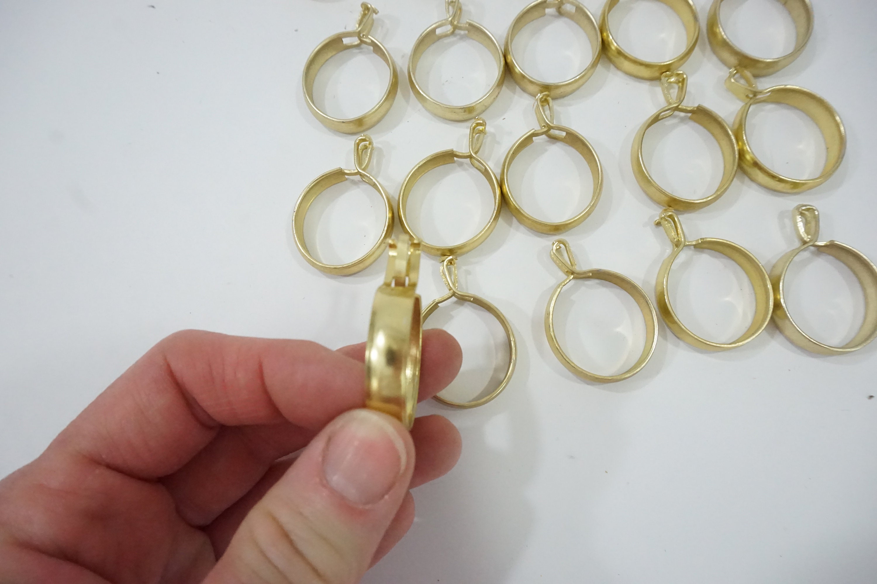 Curtain Rod Rings 45 Brass Curtain Rod Rings 1 Brass Etsy