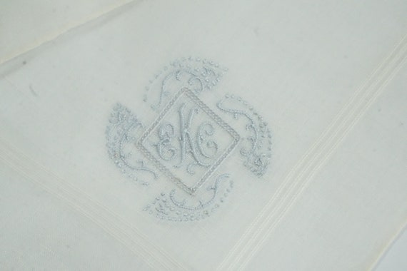 Antique Vintage Handkerchiefs, Linen Embroidered … - image 9