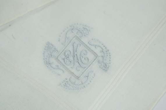 Antique Vintage Handkerchiefs, Linen Embroidered … - image 1