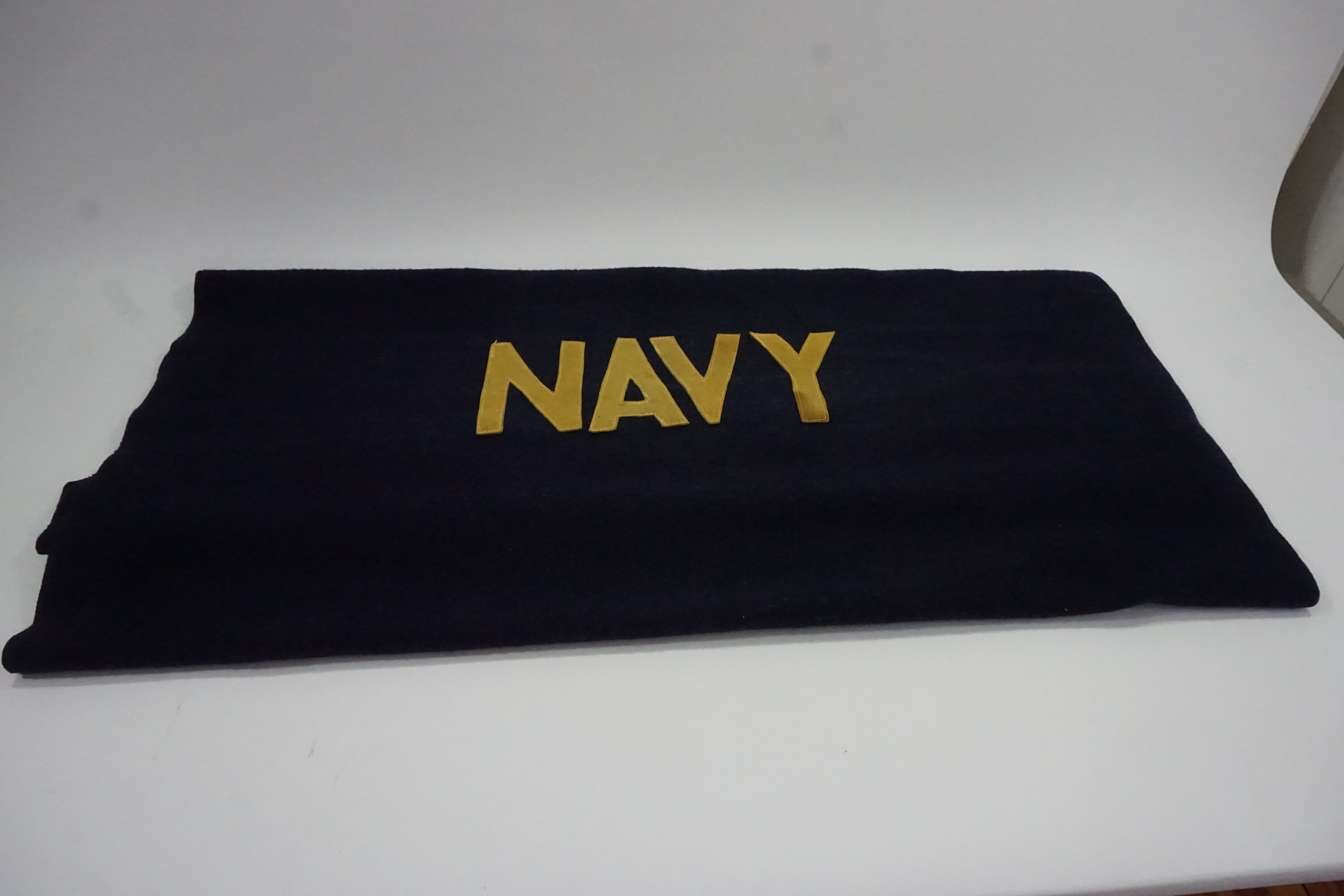 US Naval Academy Wool Blanket Appliqued Suede Lettering Wool