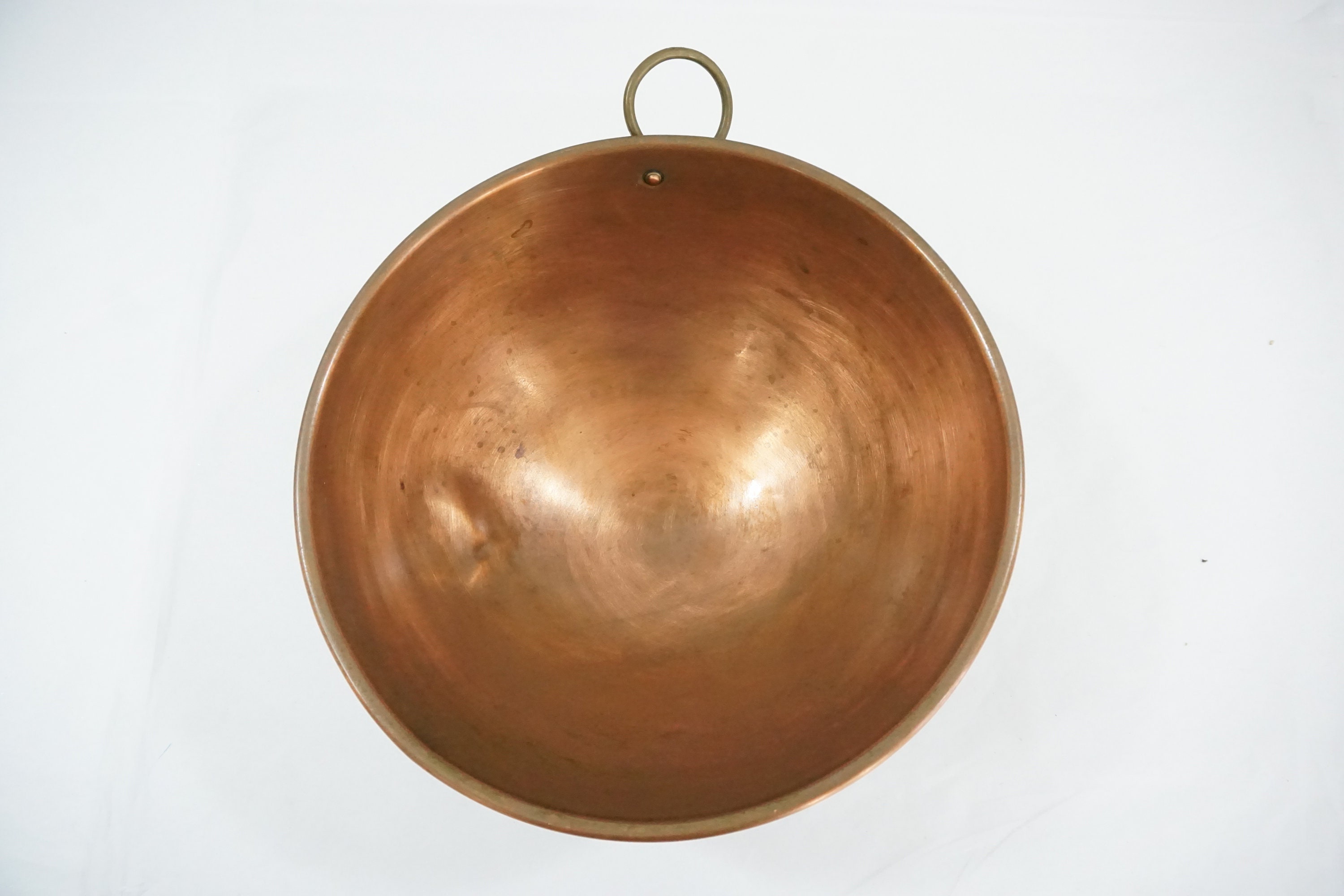 Copper Bowl Made in England Round Mixing Double Boiler Bowl Etsy