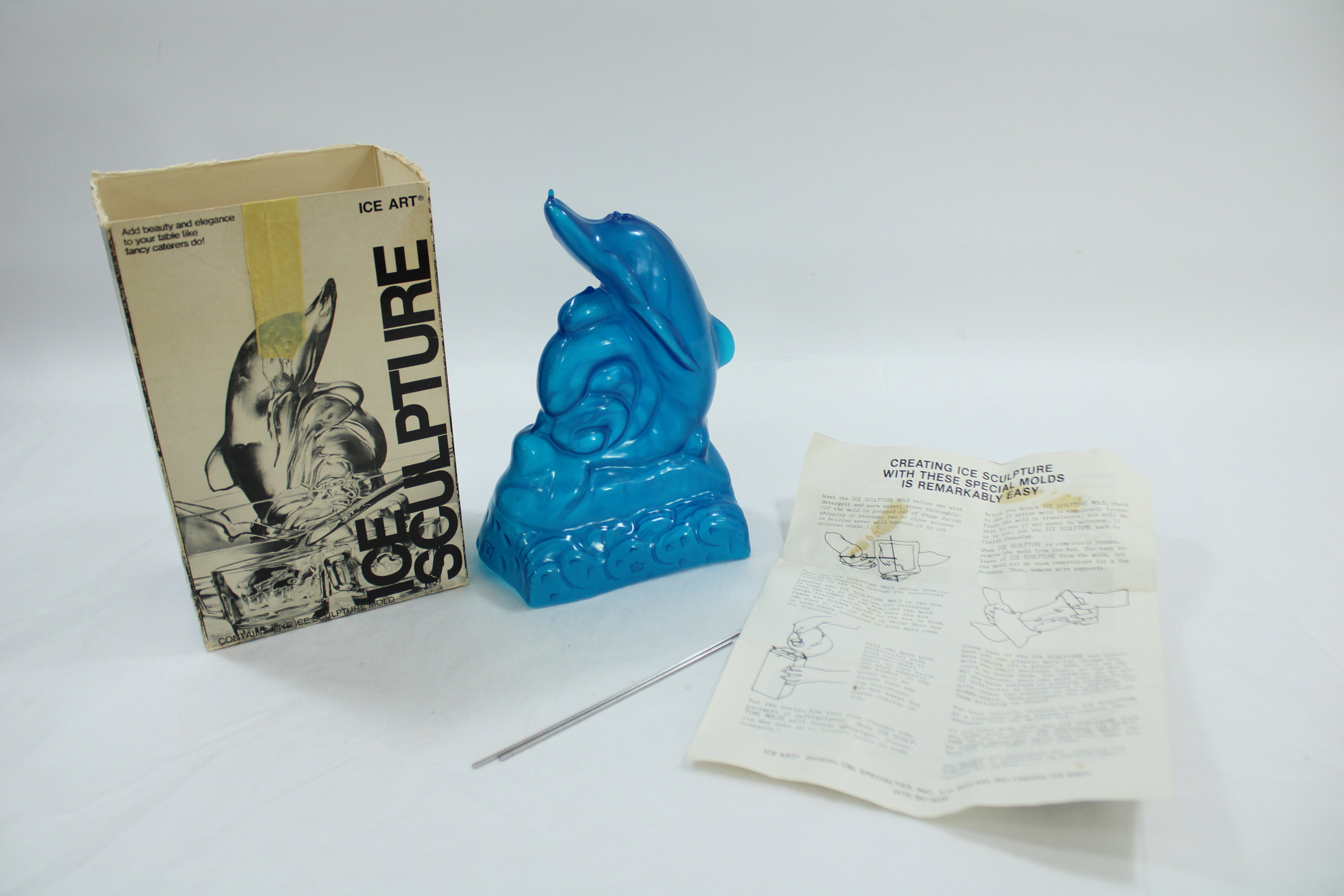 Dolphin Ice Sculpture Mold Party Centerpiece Make at Home Freezer Fun for  Kids