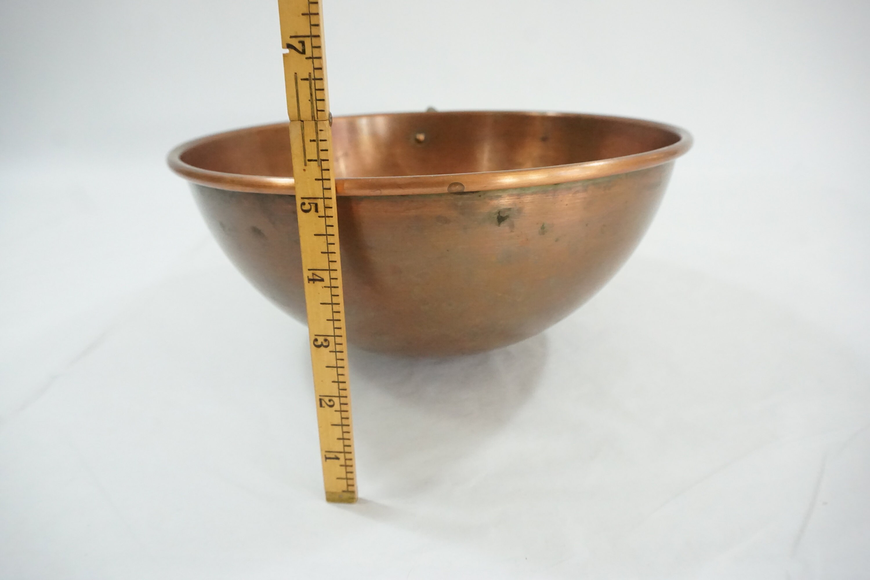 Copper Bowl Made in England Round Mixing Double Boiler Bowl Etsy