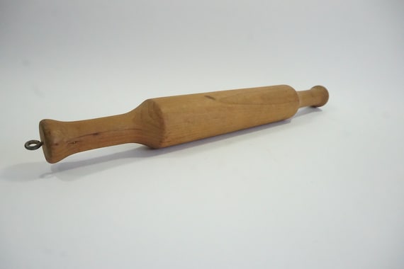 Solid Wooden Rolling Pin, No Dowel, Vintage Wood Roller, Vintage Kitchen,  Retro 1950's Kitchen Decor, 18 L Pastry Roller, Free USA Ship 