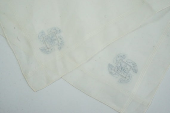 Antique Vintage Handkerchiefs, Linen Embroidered … - image 2