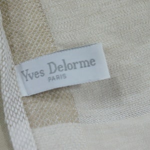 Yves Delorme Tablecloth, Jacquard Cotton Linen Woven Tablecloth, Neutral Tablecloth, 72" x 108", Made in Spain Free USA Ship