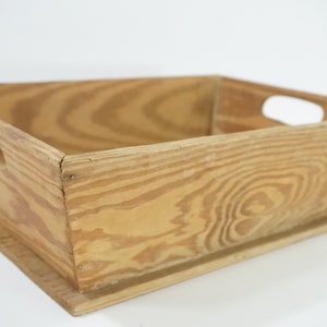 Contenitore in legno, contenitore di stoccaggio in legno fatto a mano, decorazione vintage in legno, scatola per posate, centrotavola, legno, portatutto, spedizione gratuita negli Stati Uniti