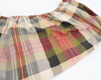 Gonna da letto Chaps Home Dust Ruffle, Hudson Valley Queen, biancheria da letto Queen, gonna da letto a quadri in stile Ralph Lauren, cotone, spedizione gratuita negli Stati Uniti