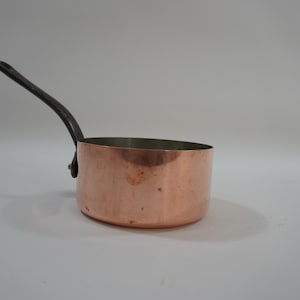 Baumalu Made in France 5 1/2&quot; Copper Saute Pan, Saute Copper Pan, Copper Pot, Collectible Kitchen French Copper, NO LID Free USA Ship