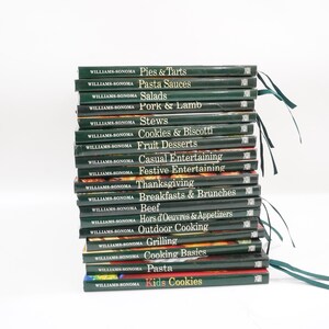 Williams Sonoma Kitchen Library Book Lot, HCw/DJ, 18 Cookbooks, Abigail Johnson Dodge Recipes, Cookbooks, Pies, Outdoor, Beef Free USA Ship