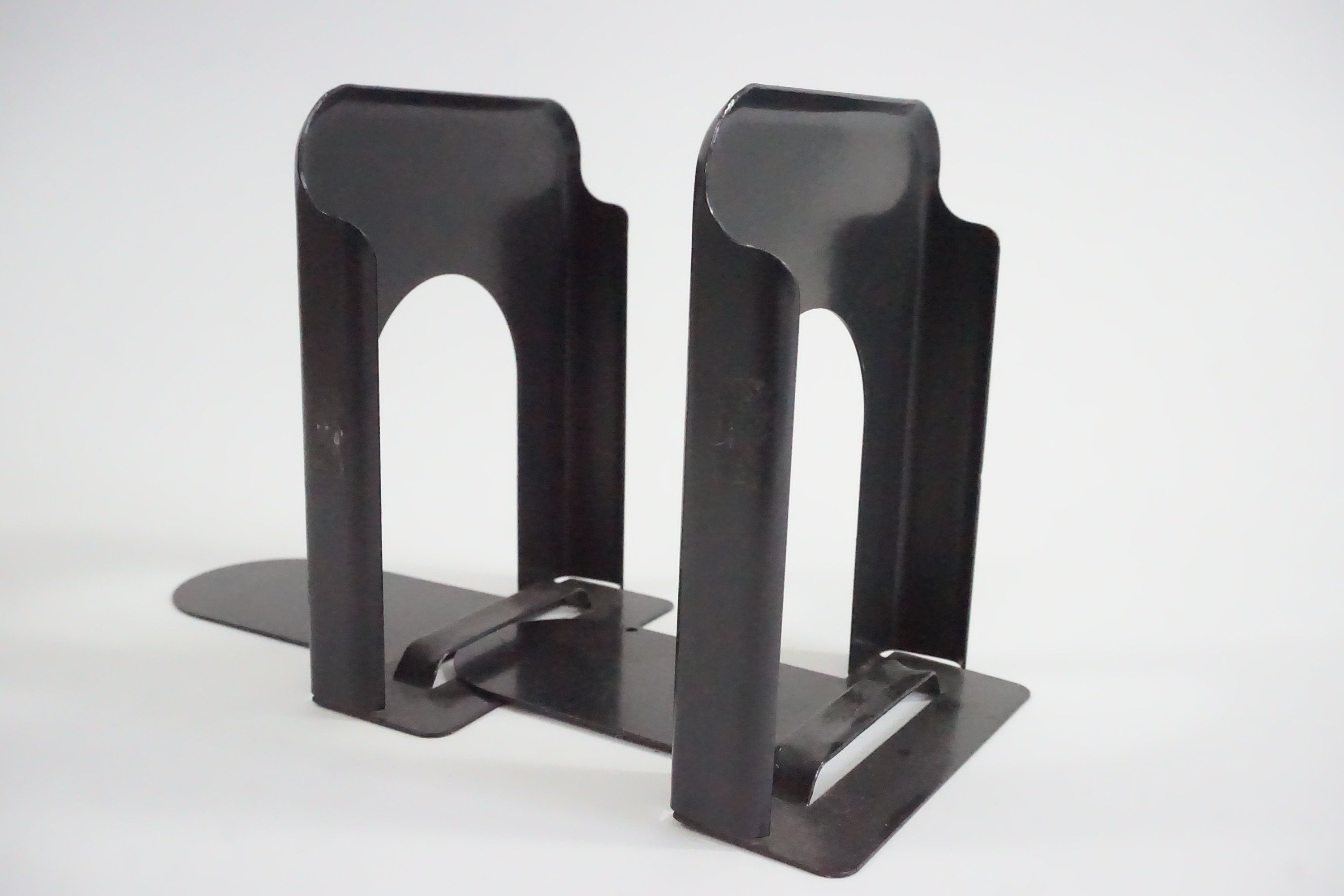Black Metal Bookends Vintage Book Holders Shelf Decor Black Etsy