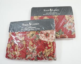 寝具 Ralph Lauren フィットシーツ 100%コットン