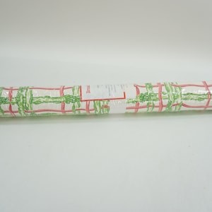 Brunschwig & Fils Wallpaper, Asparagus Plaid, Charles E. Tausch Design, Grün, Pink und Weiß, 101,25 Quadratfuß Küchenpapier, versandkostenfrei