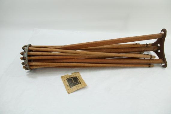 Artmoore Company Wäschetrockner, Holz & Metall Wäscheständer Freistehender Wäscheständer Rund drehend, 1 Ring fehlt USA Made Free USA Ship