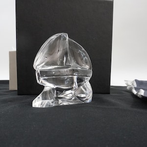 Steuben Crystal Sailboat, Small Crystal Boat, Shelf Figurine, Shelf Decor, Collectible NYC Crystal, Free USA Ship