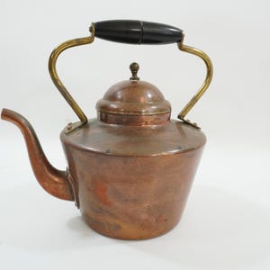 Copper Tea Kettle, Vintage Stove Kettle, Douro B&M Tea Kettle, Made in Portugal, Dings and Dents, 4 Cup Kettle, Free USA Ship