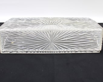 Mid Century Modern Clear Plastic Tissue Box, Celebrity Bathroom Products, Hollywood Regency MCM Tissue Box Holder, Free USA Ship