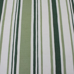 Lee Jofa Fabric, Oscar de la Renta Campaign Green Striped Fabric, Cotton Linen Fabric, 1 yard 22&quot; L  Designer Textiles, Free USA Ship