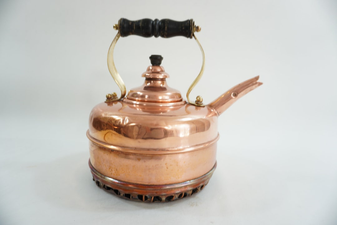 The Simplex Patent Kettle Co., 1.7 Cap, Copper Finish, Whistling Tea Kettle Made in England