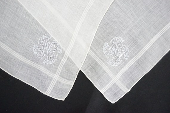 Antique Vintage Handkerchiefs, Linen Embroidered … - image 8