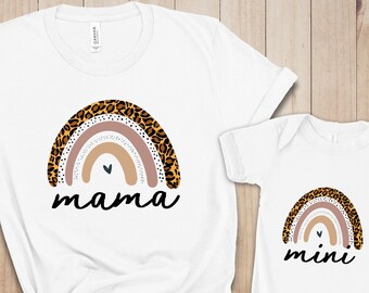 Mama Mini Shirts Rainbow, Mother's Day Gift, Mommy and Me Shirts, Mommy and Me Outfits, Matching Shirts, Matching Shirts for Mom and Baby